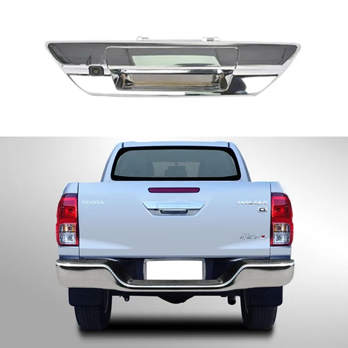 Imagen 2 del producto Cámara de respaldo con manija para maletero de coche IP68 resistente al agua 170 °   Visión nocturna de ángulos amplios para Toyota Hilux SR5 M80 2016-2024 69090-0K350