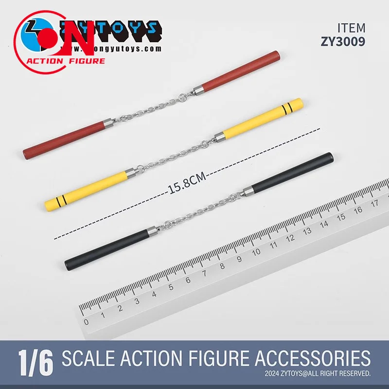 ในสต็อก ZYTOYS ZY3009 1/6 Scale Nunchakus รุ่น 15.8 ซม.อาวุธฉากอุปกรณ์เสริม Props 12 ''Soldier Action Figure Body ตุ๊กตา