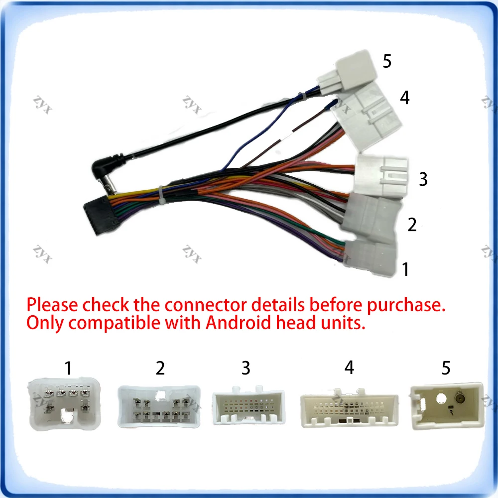 Car Radio Wire Harness Adapter Power Cable For Toyota Base Trim Low Configuration Models 2008-2012