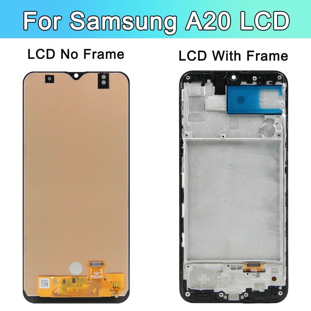 Tested A20 Lcd Display for Samsung Galaxy A20 A205 A205F/DS A205G/DS Display Touplay Touch Screen Digitizer Assembly Replacement