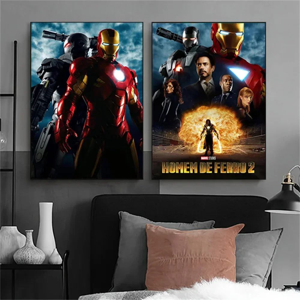 MINISO Marvel Superheroes Iron Man Series Home Living Room Bedroom Decorative Art Posters Kids Room Wall Mural Canvas HD Prints - Image 3