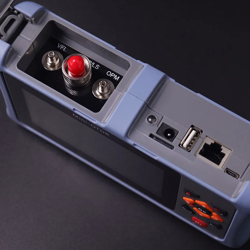 Verificador multifunction da fibra ótica mini otdr com fonte de luz ótica do medidor de potência opm vfl