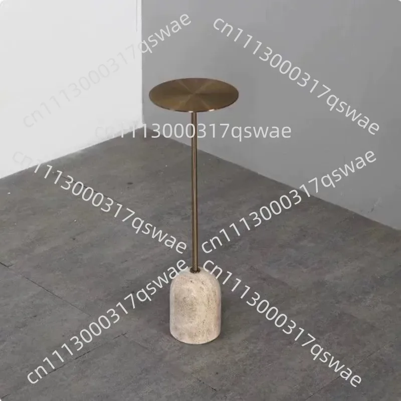 Stainless steel modern art sofa table, simple multi-functional bedroom side table, living room furniture
