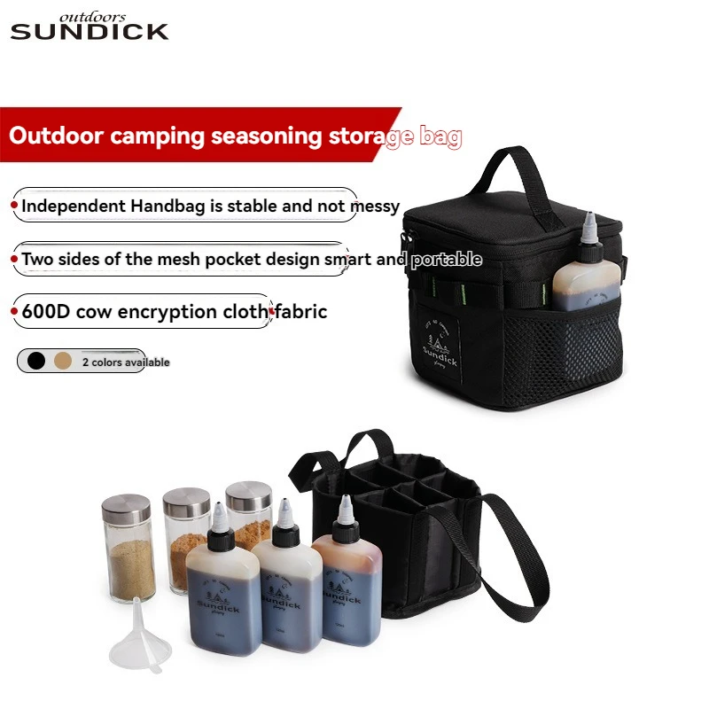 

SDK Открытая бутылка для приправ, портативная кухонная коробка для специй, твердая и жидкая канистра для приправ для барбекю для кемпинга, набор посуды