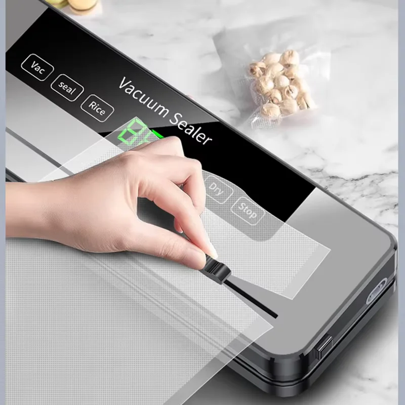 Electric Vacuum Sealer Dry/Wet Food Sealed Packaging Kitchen Food Storage Seal Built-in Cutter Knife 5100