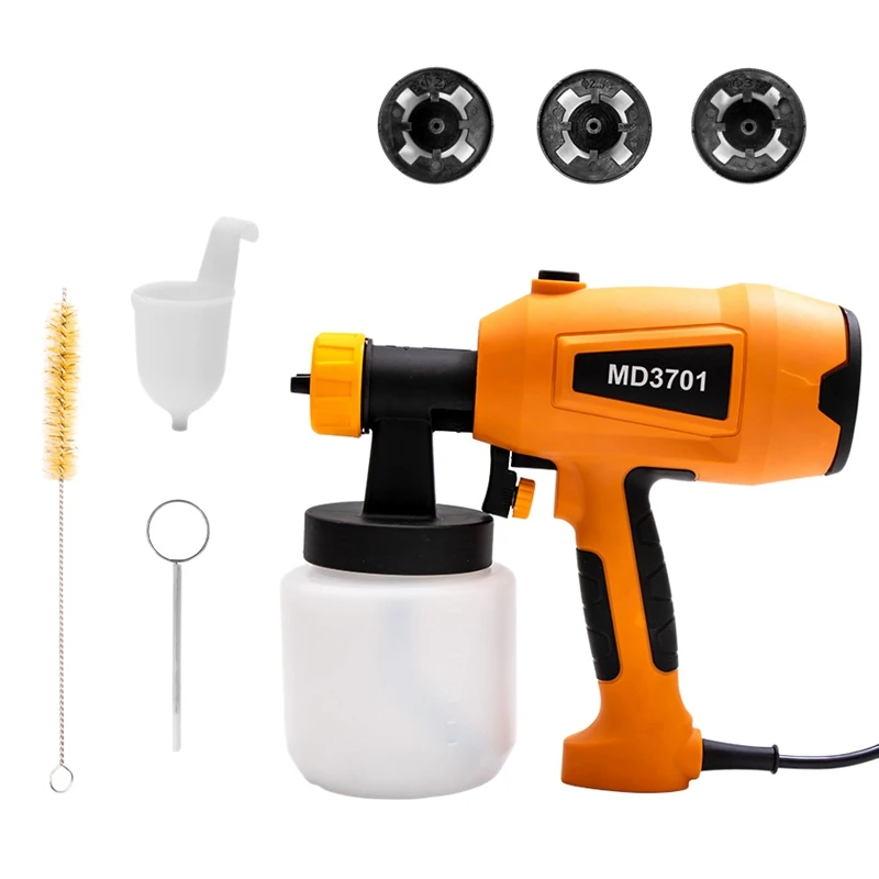 Paint Sprayer, 550W High Power HVLP Spray G-Un, Easy To Clean, With 4 Nozzles For Furniture Cabinets Fence Car US Plug