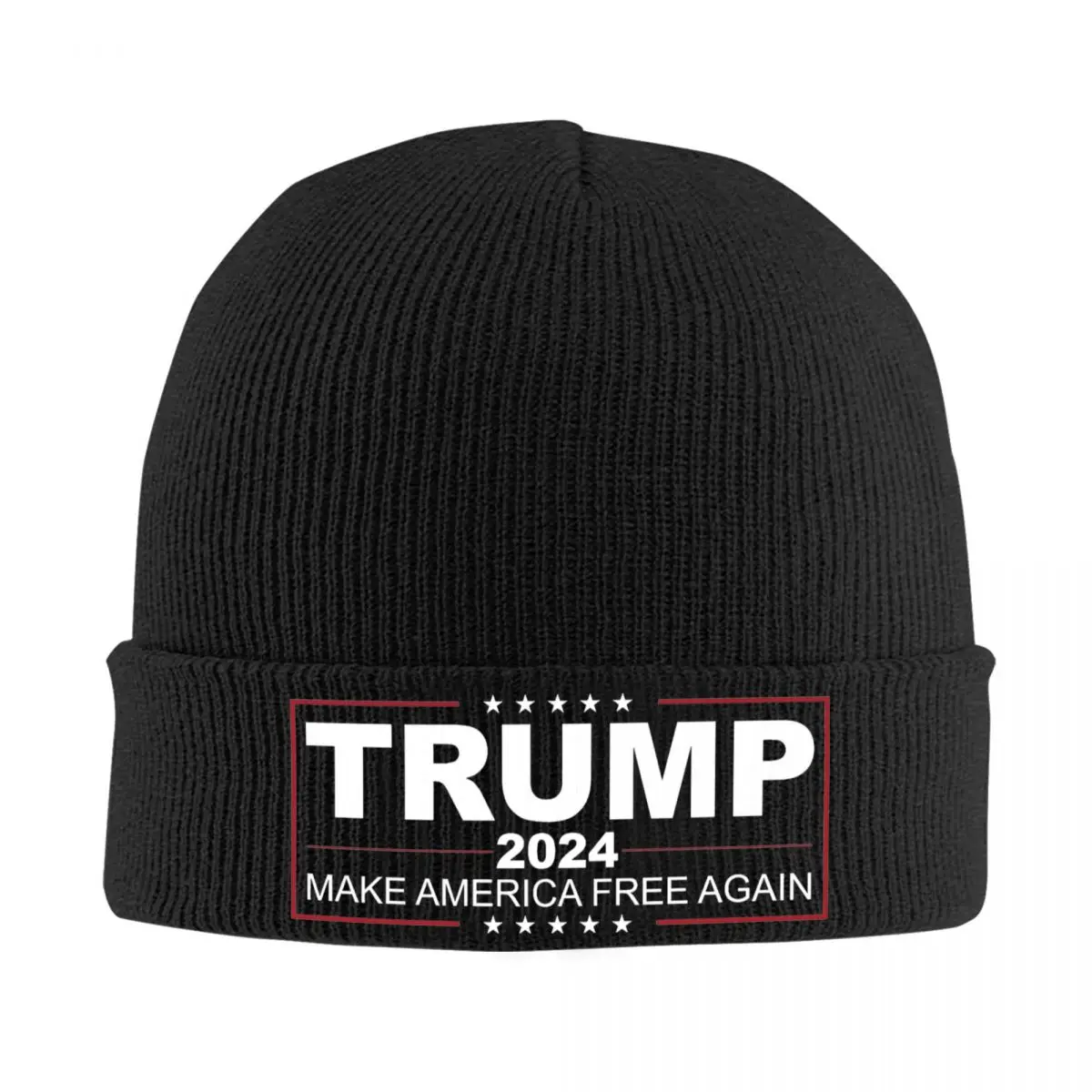 Trump 2024 Make America Free Again Hats Autumn Winter Beanies Street Caps Unisex Skullcap