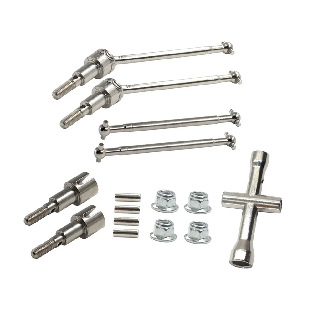 

For SCY 1:16 RC Car Metal Front and Rear Wheel Drive Shaft Parts Brushless Silver RC Car Accessories