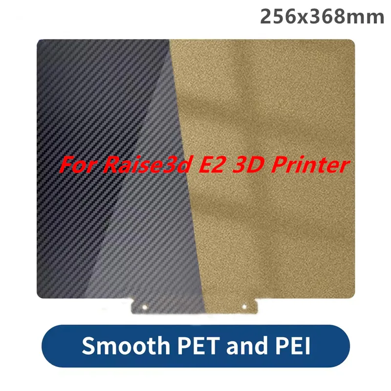 Raise3d E2 Build Plate 256x368mm Spring Steel Sheet PET PEO Sheet E2 PEI Build Plate Double Sided PEI Printing 3D Printer Parts