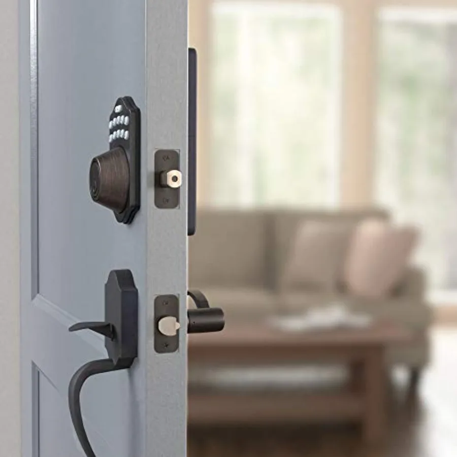 Electronic Keypad Deadbolt Door Lock with Touch-Control Keyless Entry, Keyed Entry Option, Traditional view 2