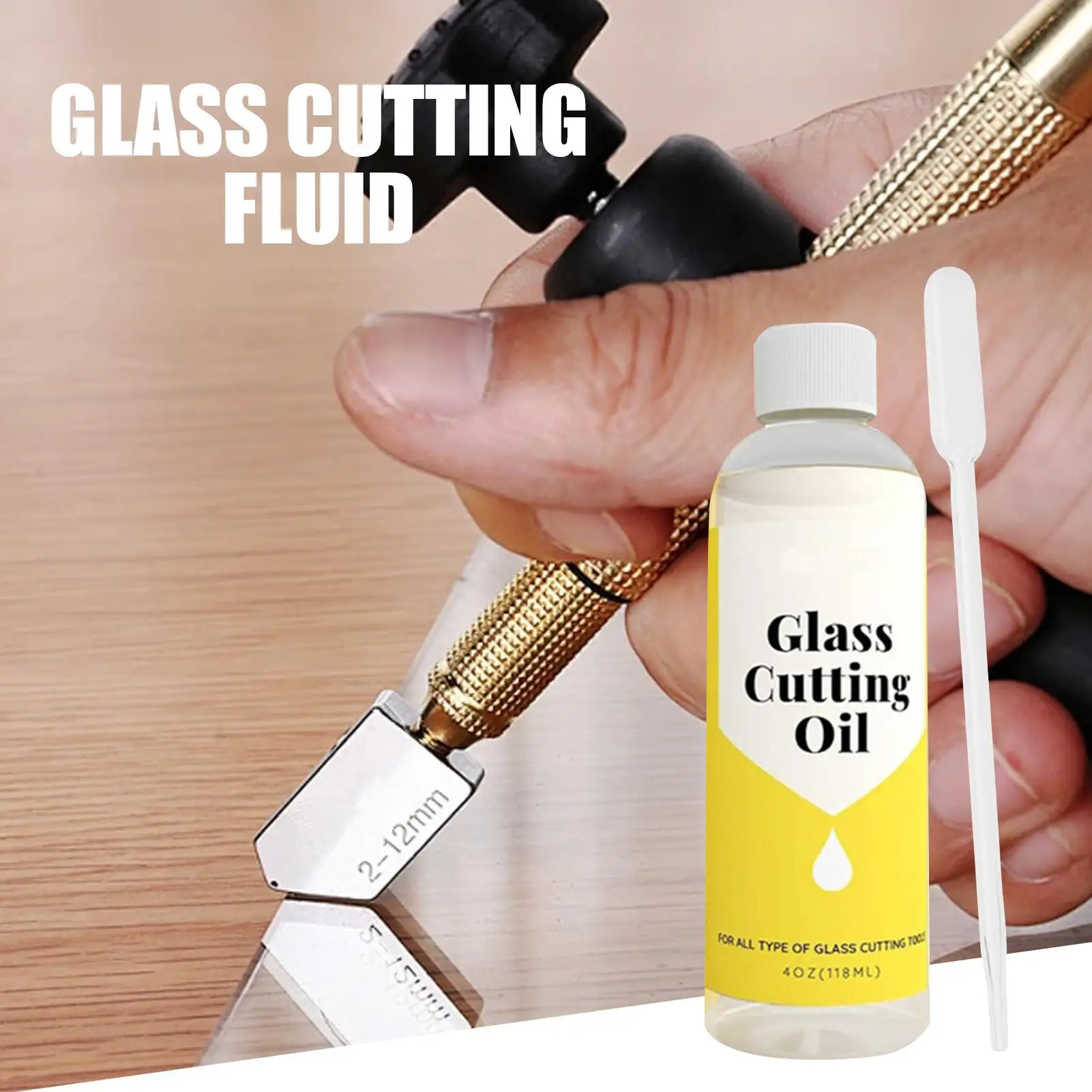 Glass Cutting Oil 118ml Easy To Clean Portable Mirrors Glass Cutting liquid For Stained Glass Breaking Fused Glass