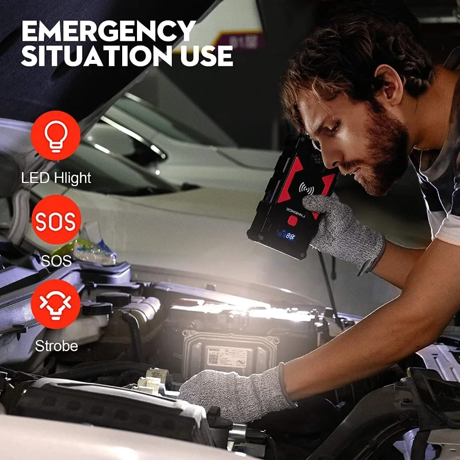 سيارة الانتقال كاتب 6000A الذروة 26800mAh 12V بطارية الداعم لجميع الغاز حتى 10.0L محركات الديزل التي تتميز بشحن USB سريع #6