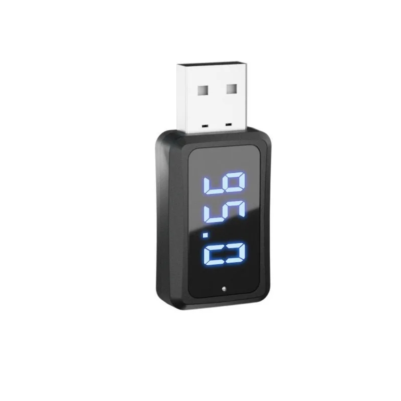 2‑in‑1 Car Bluetooth 5.3 Audio Adapter, FM Transmitter & Receiver with USB Port