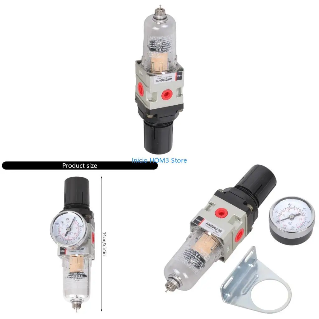 A5YD stable  Air Filter Regulator Combo with Gauges Air Compressor Accessories for Sprays Painting & Automotive Repair Tasks