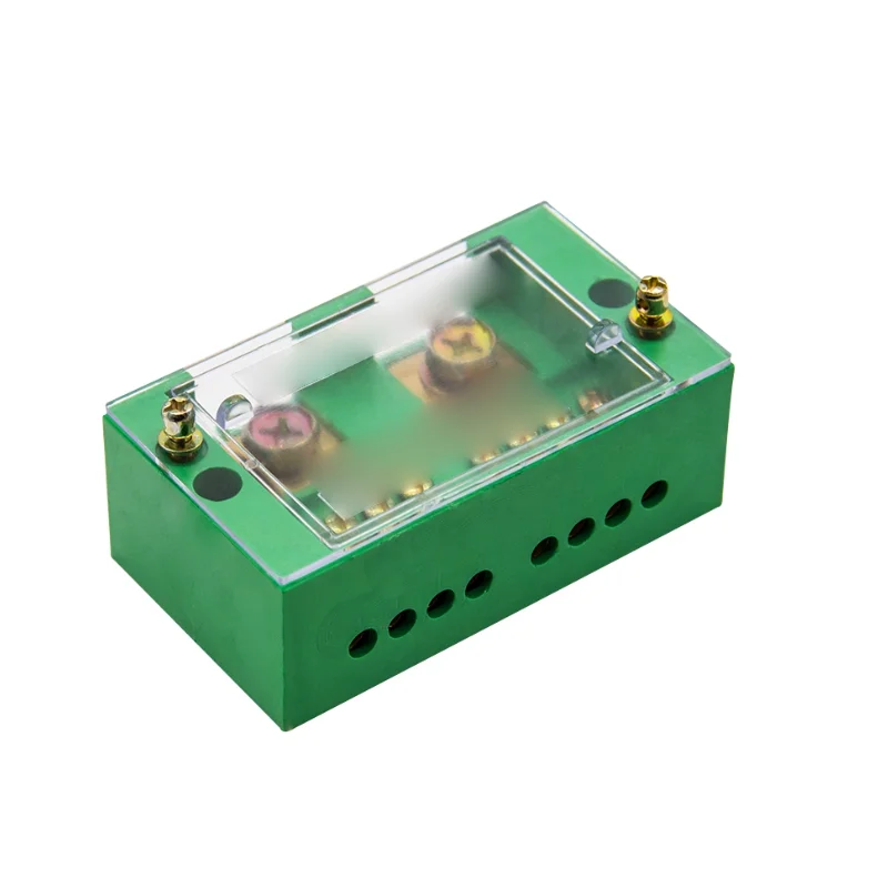 Single-Phase 2-In 8-Out Meter Box Junction Block, 220V AC Terminal Splitter Box for Home Electrical Wiring