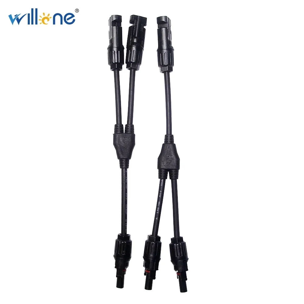 

Willone 20pair Free Shipping solar 2 to 1 Y branch cable connector IP67 water proof