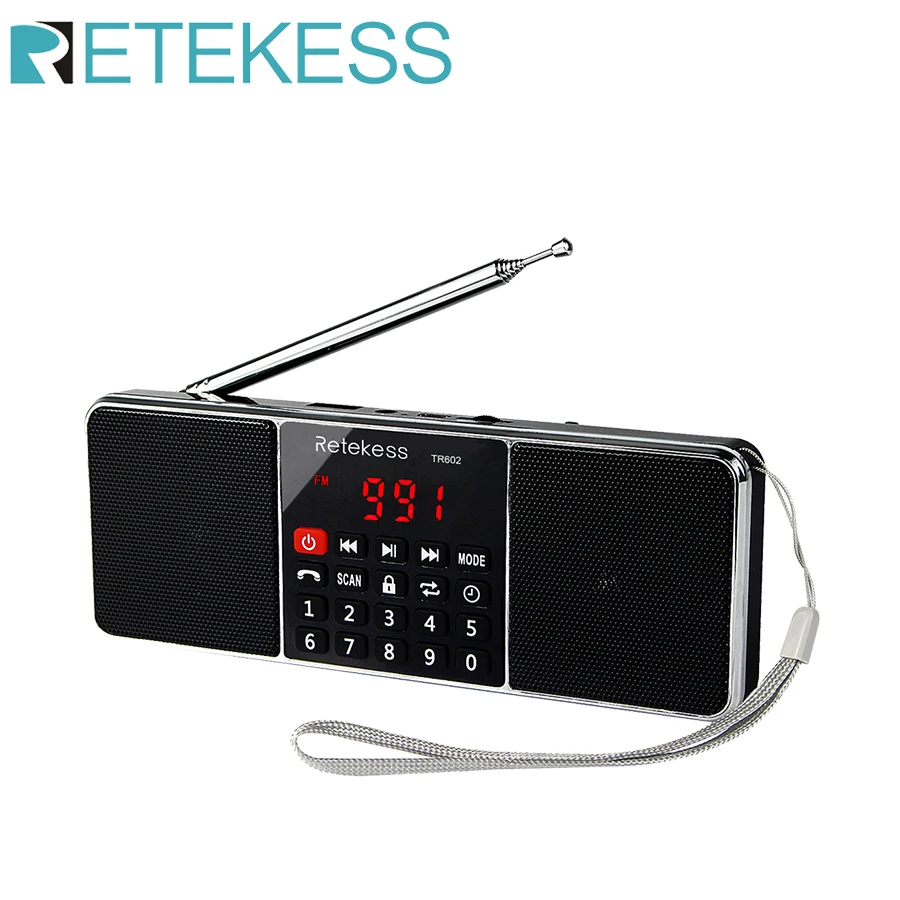 Retekess TR602 Radio Portable Radios Am Fm Rechargeable Bluetooth Speakers Stereo Fm Radio Receiver On Batteries MP3 Player