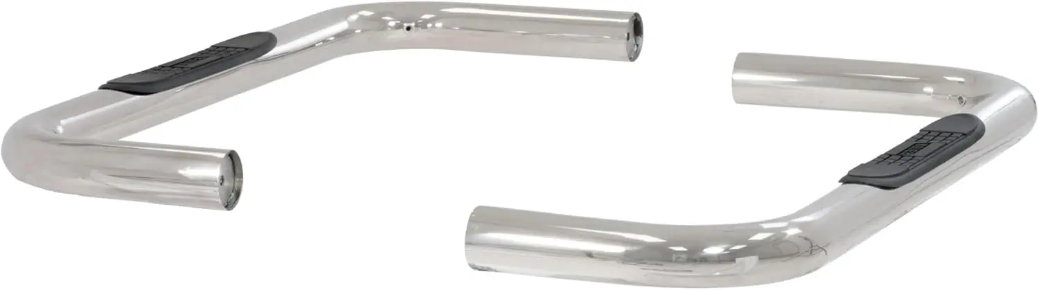 

203001-2 3-Inch Round Polished Stainless Steel Nerf Bars, No-Drill, Fits Select Ford Bronco, F-150