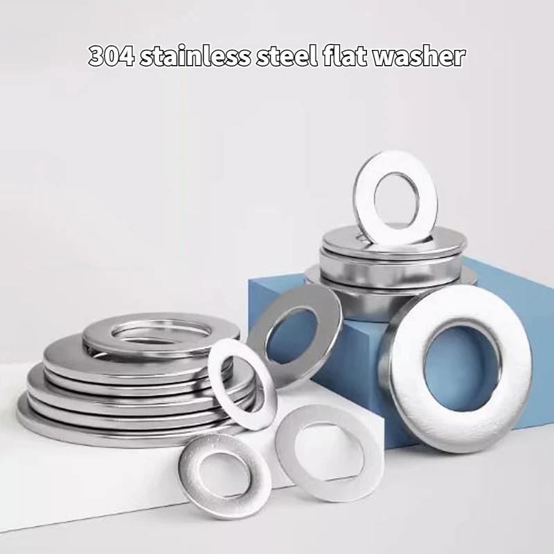 304 Stainless Steel Gasket Round Thickening Metal Screw Flat Washer Ultra-thin Meson M2 M2.5M3 M4 M5 M6 M8