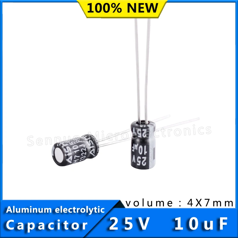 20pcs 25V 10UF 4*7mm Low ESR Aluminum Electrolytic Capacitors 10uf 25V 4x7 High Frequency Low Resistance Electrolytic Capacitors