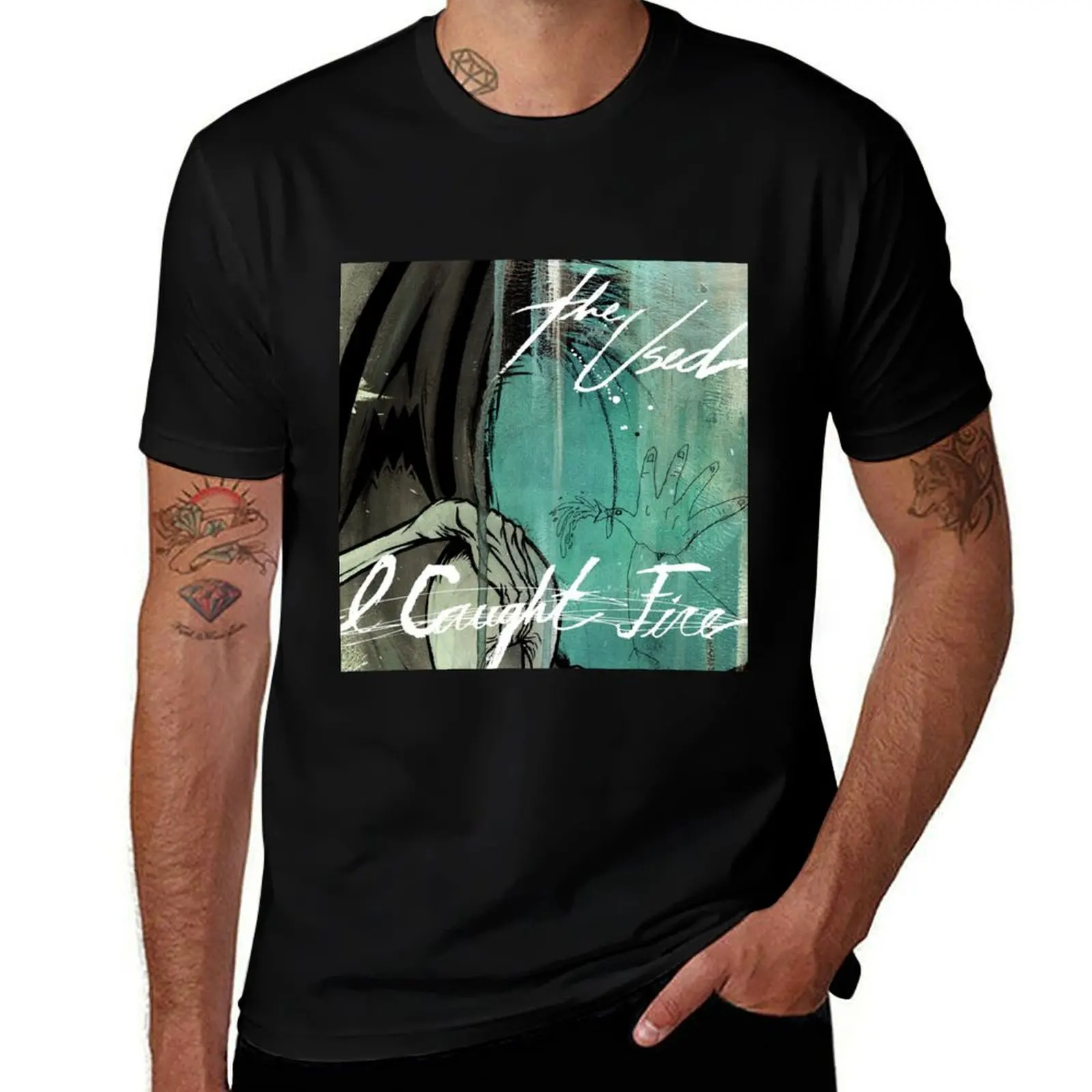 I caught fire T-Shirt Basic Solid Color Short Sleeve Cotton Top