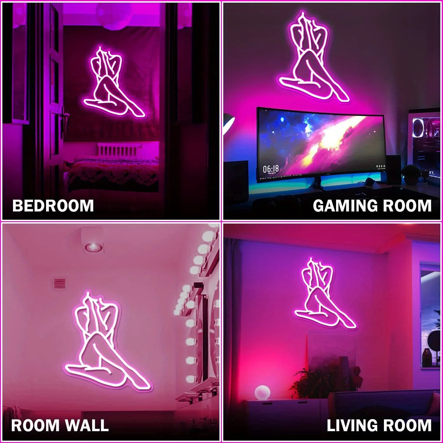 Ladies Neon Sign, Dimmable Wall Decor, Bedroom, Home Bar, Party, Bar Neon Wall Sign Decor