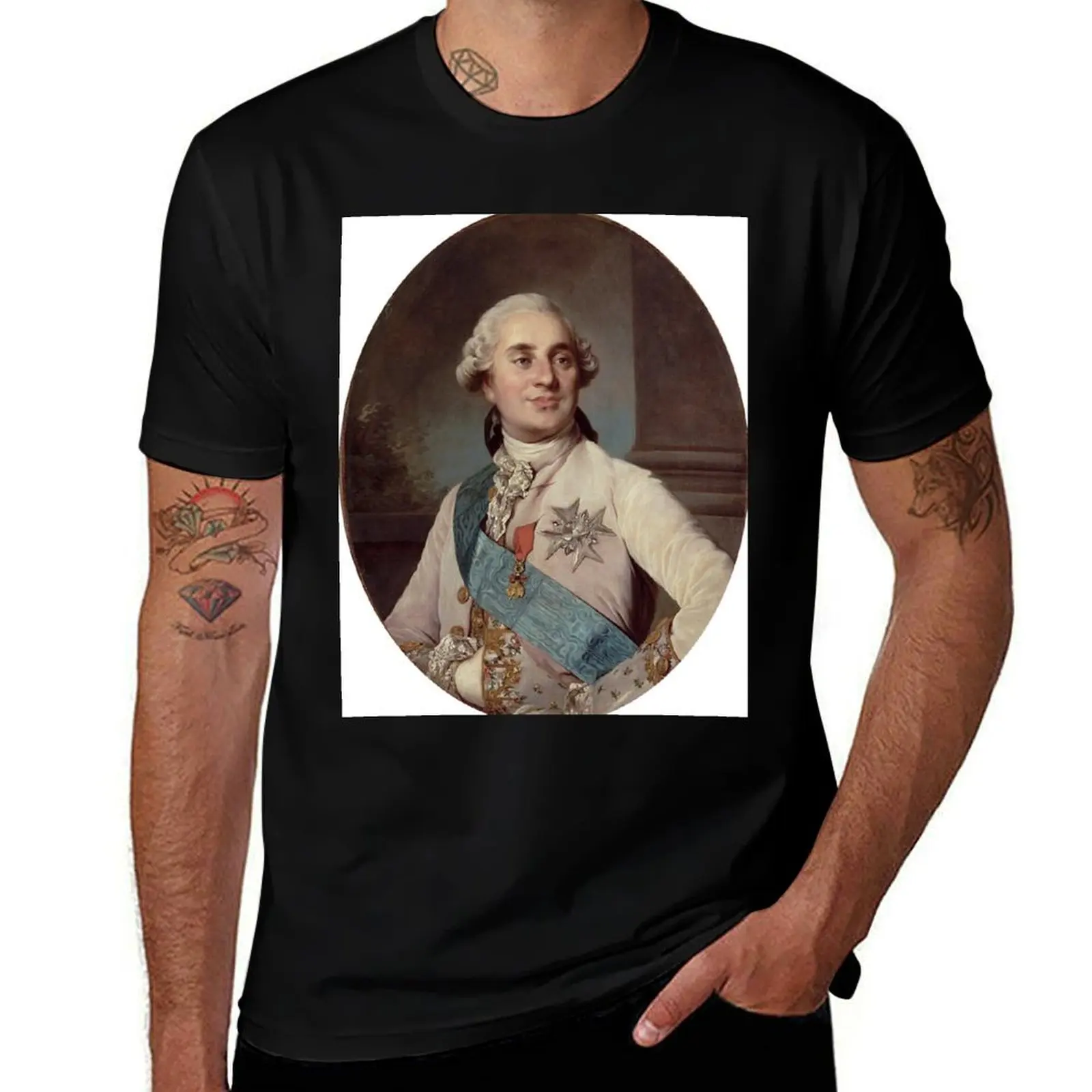 

Portrait King Louis XVI T-Shirt blue archive graphic t shirt vintage custom shirt big and tall t shirts for men