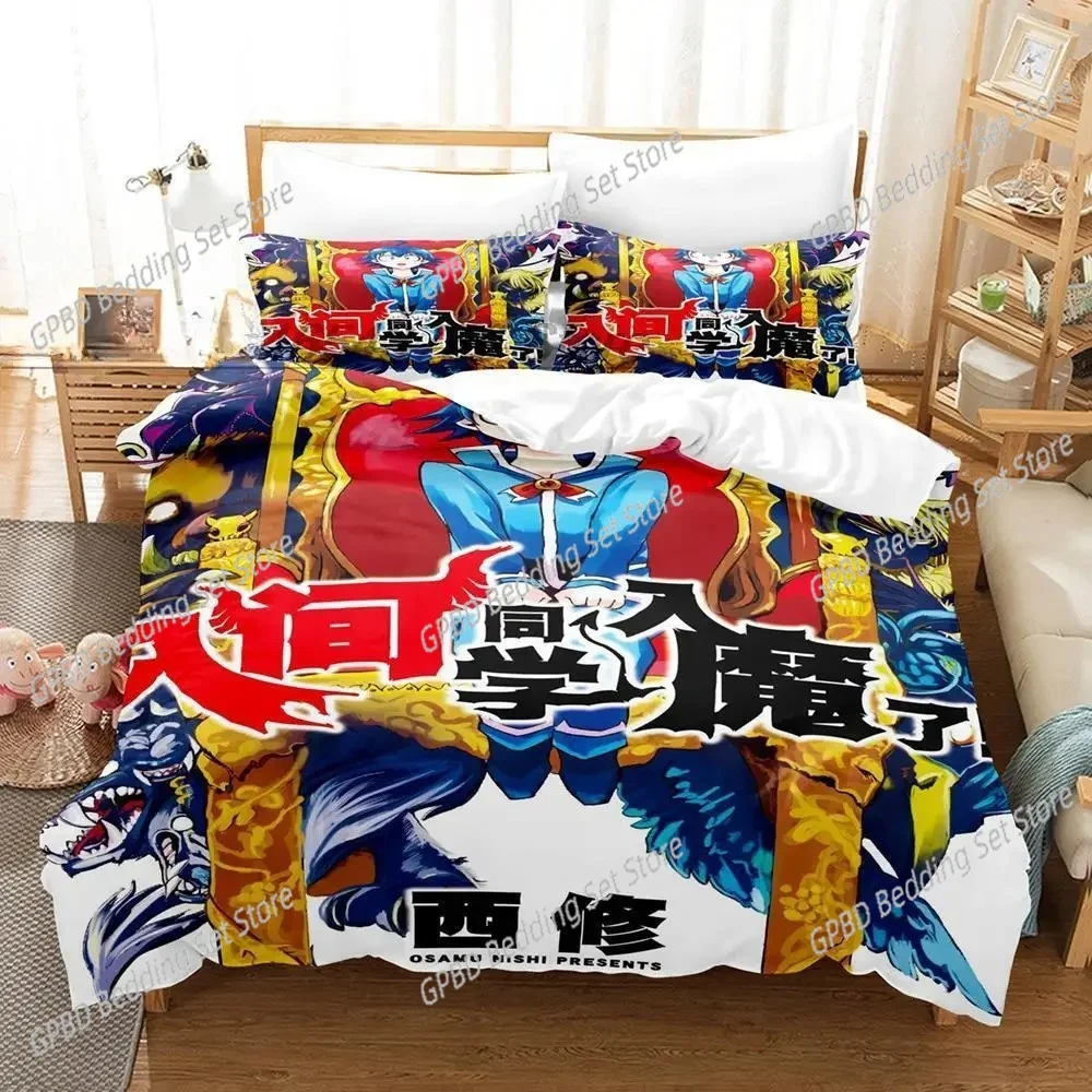 Anime Welcome to Demon School! Iruma-kun Bedding Set Single Twin Full Queen King Size Bed Set Adult Kid Bedroom Duvetcover Sets