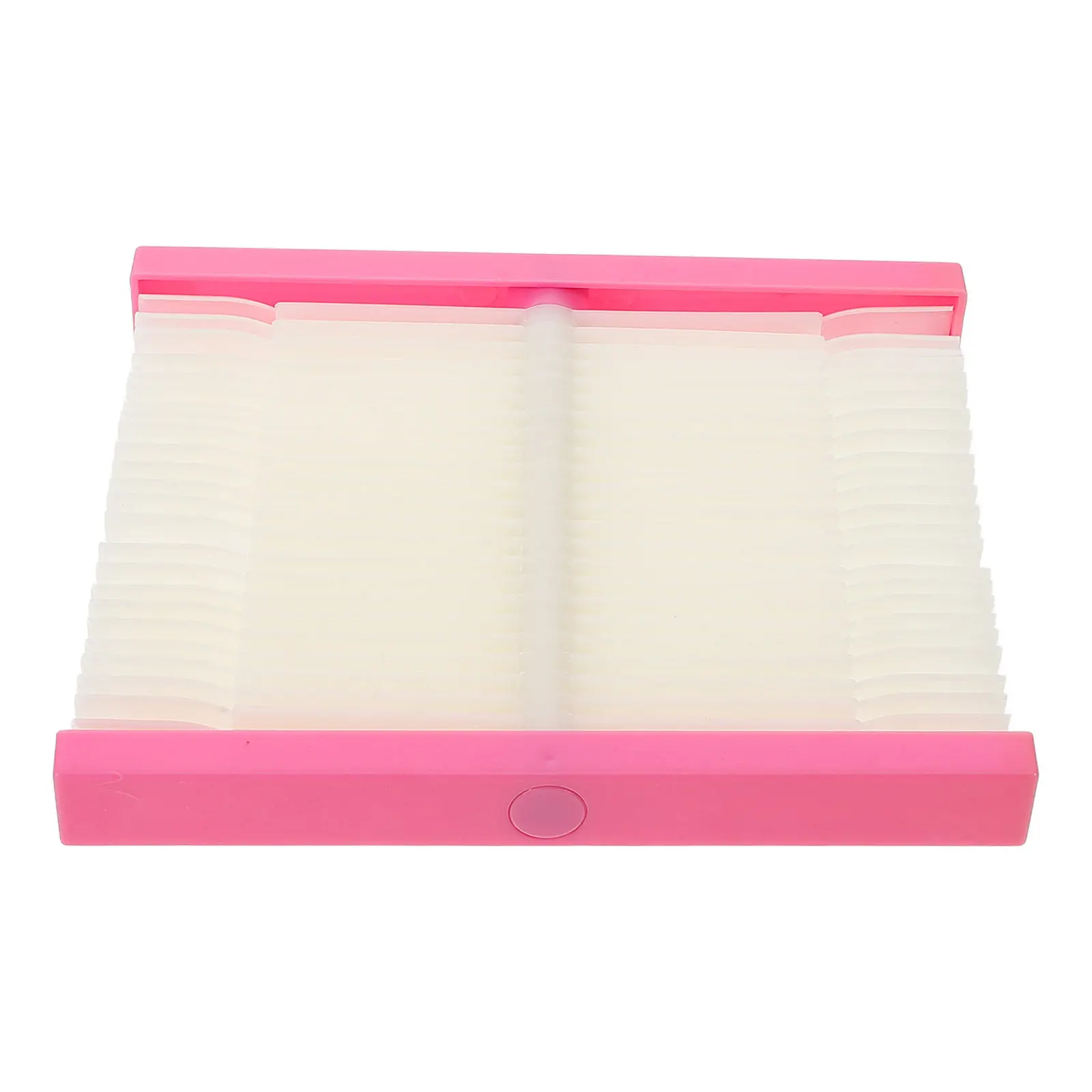 

48-Color Pink Nail Polish Tester Board Curved Tips for Professional Display and Practice in Salons Home DIY Nail Templates