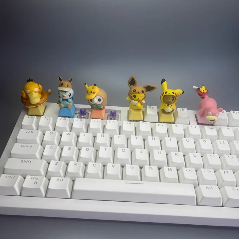 New Miniso Japanese anime cartoon DIY cute keycap up to Duck Squirtle personalized creative Esc mechanical keyboard keycap gift