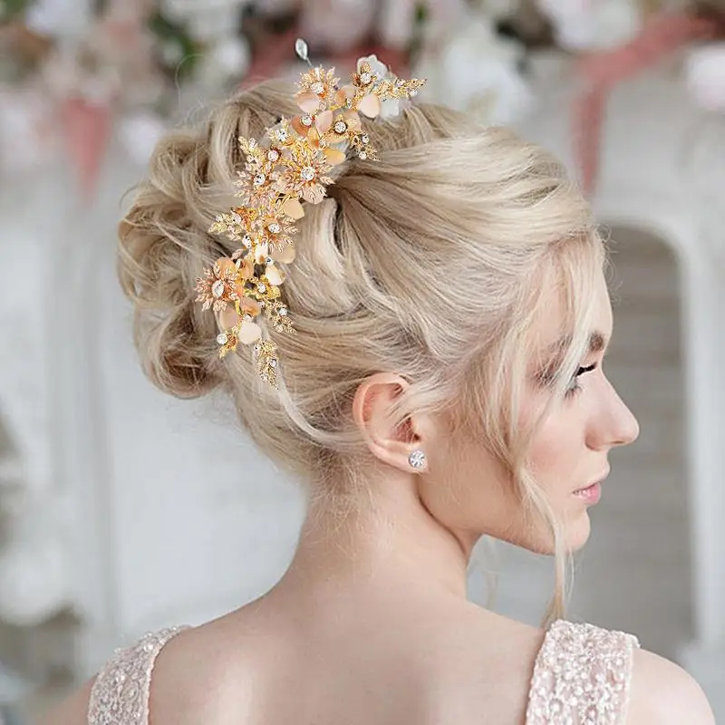 Pinzas para el pelo brillantes, horquillas con diamantes de imitación, Clips laterales brillantes, accesorios para el cabello Retro hechos a mano para bodas, festivales, fiestas