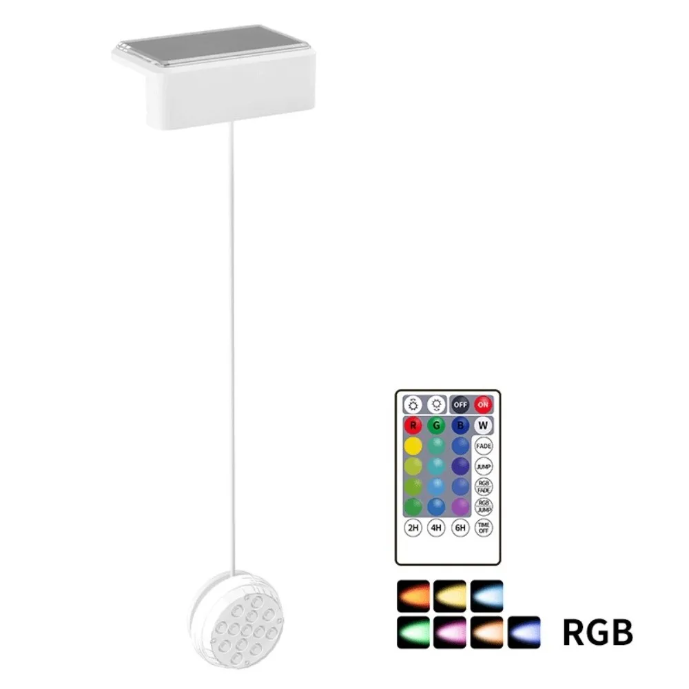 Remote Control Solar Pool LED Light Brightness Levels 16 Colors Lighting Solar Swimming Pool Light RGB Color Timer 96cm Cable