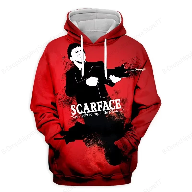 

Movie Scarface 3d Print Hoodie Men Women Fashion Long Sleeve Hoodie Sweatshirt Tony Montana Coat Women Sweats Breathable Clothes