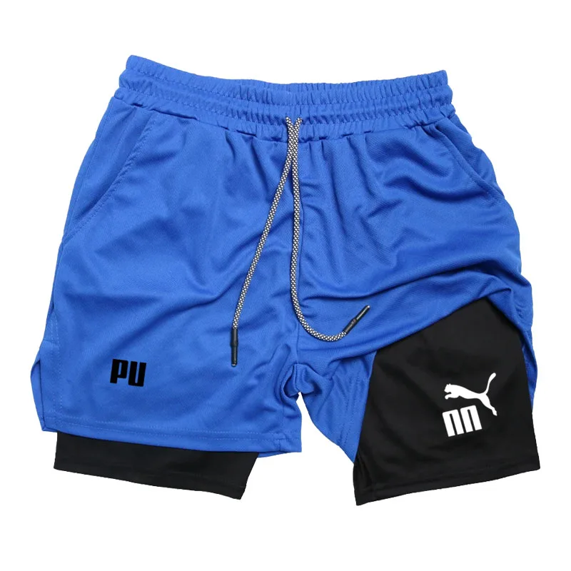 Men\'s Running Shorts Jogging Casual Sports Shorts Mens Gym Fitness Training Shorts Brand Print