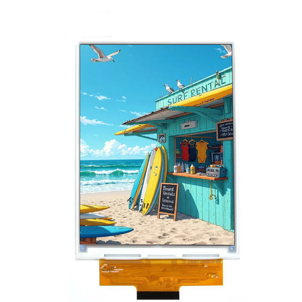 7.09 Inch 6 Color E-Paper Display 1200x1600 SPI Electronic Paper Panel FPC Connection for DIY Digital Photo Frames Signage