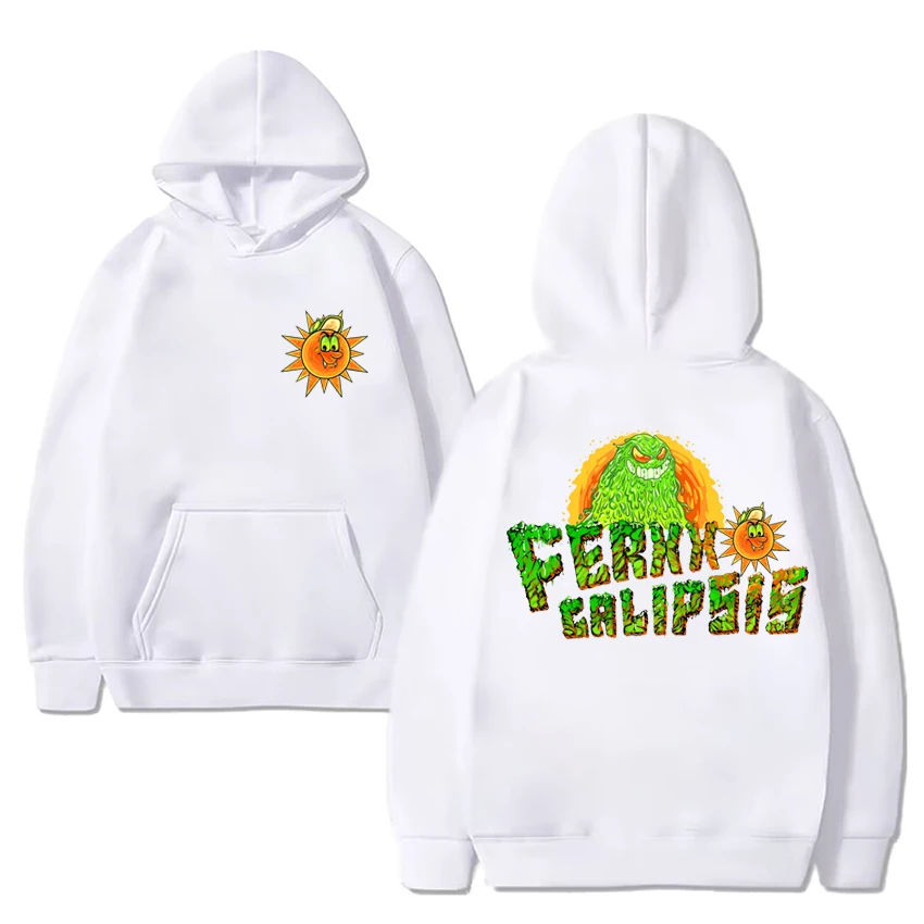 Rapper Feid Ferxxocalipsis Wereldtournee 2024 Print Hoodie Mannen Vrouwen Vintage Hiphop Streetwear Unisex Fleece Pullovers Met Lange Mouwen