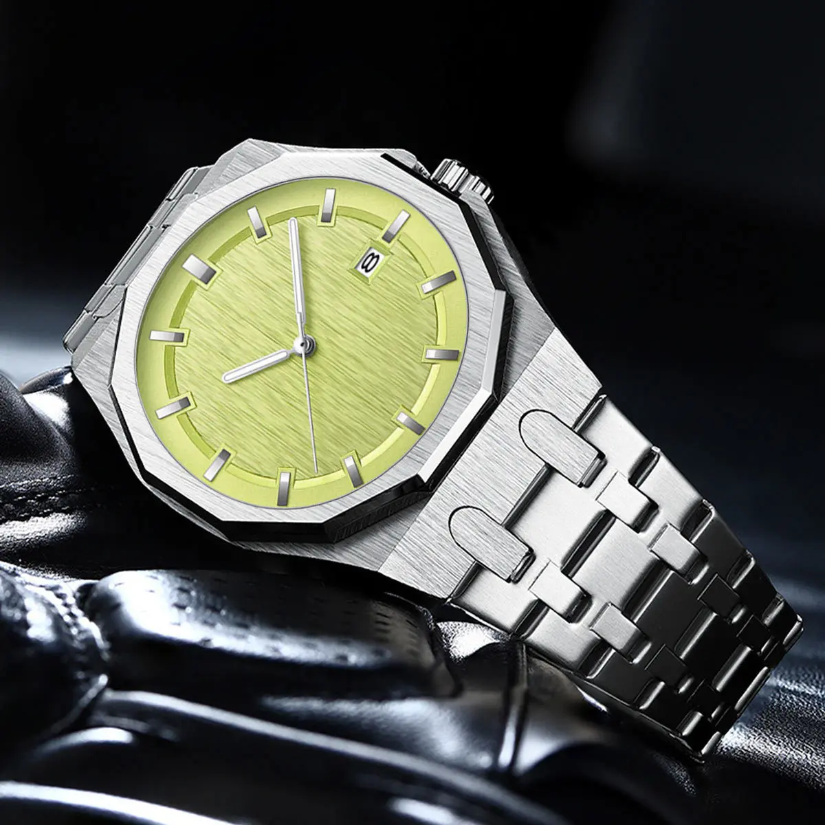 ساعات كوارتز عصرية للرجال والنساء، ساعة يد موجزة مقاومة للماء، ساعة تاريخ مضيئة