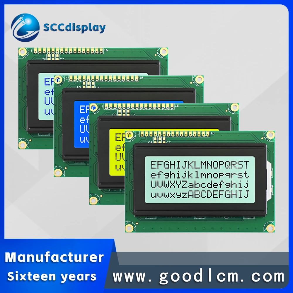 LCD 1604 Character Display Screen SJXD1604A Monochrome COB High Brightness LED Backlight Industrial 16X4 Dot Matrix LCM Module