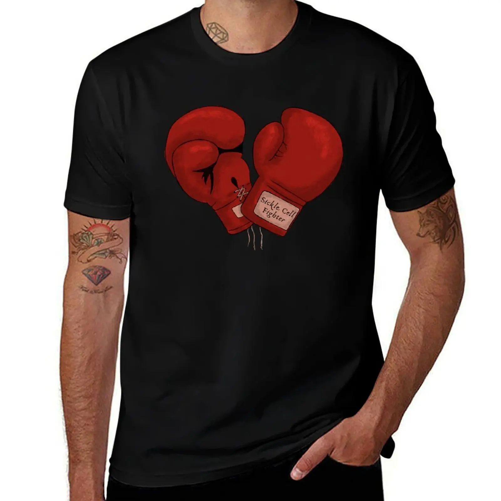 Sickle Cell Fighter T-Shirt Work Outdoor for Men T-Shirt