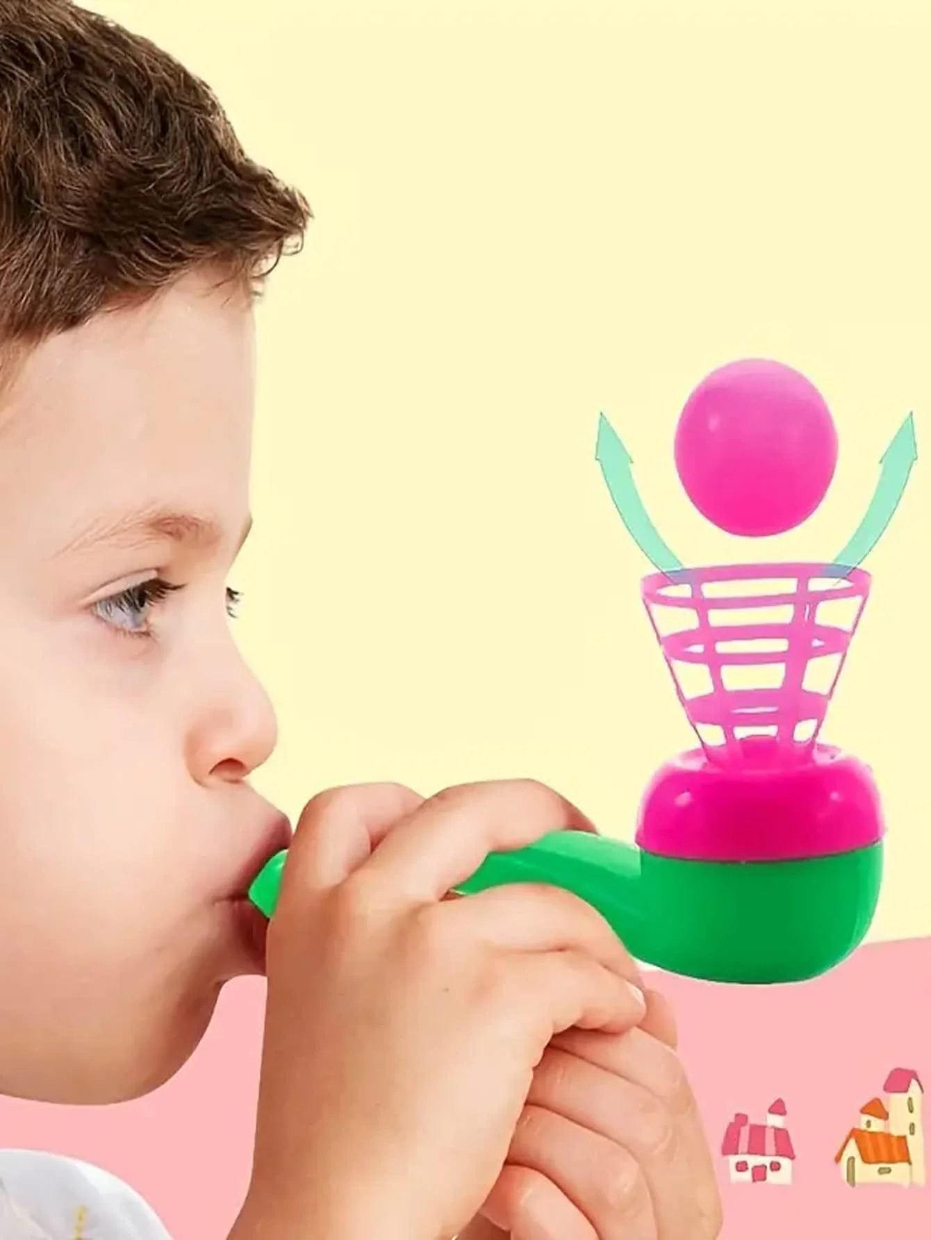 6/10 Piezas de Divertidos Juegos de Bolas Flotantes con Pipa Mágica, Recuerdos para Fiestas de Cumpleaños Infantiles, Premios para Fiestas de Carnaval y Navidad, Piñatas