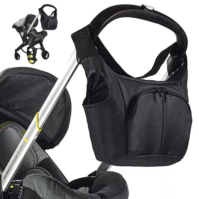 Mommy Storage Bag for Stroller Accessories Portable Diaper Bag Compatible with Stroller Black Waterproof Storage Bag