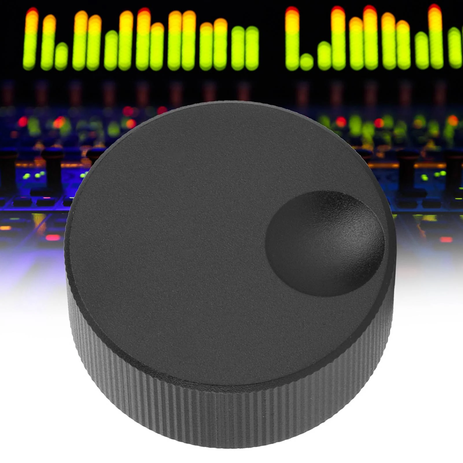 Manopola di controllo del volume in alluminio satinato nero 32x13 mm per potenziometro da 6 mm - Materiale in alluminio con manopola del potenziometro
