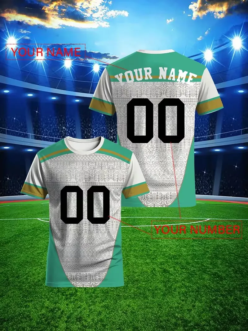 Custom Name Pink White Striped Soccer Jersey For Men Women Personalized Team Name Number Logo Football Shirt Sports Uniform