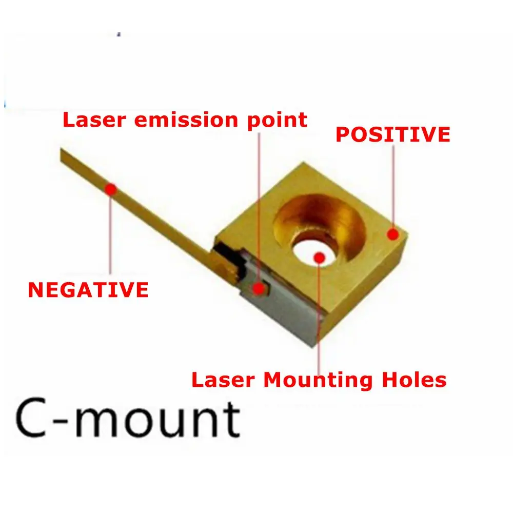 C-mount 808nm 810nm Laser Diode 500mw 1W 2W 3W Infrared IR LD