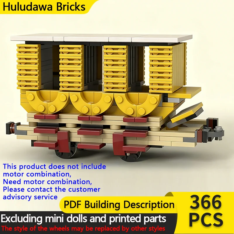 

City Car Model MOC Building Bricks 2nd Class Passenger Train Car Modular Technology Children Holiday Gifts Assemble Toys Suit