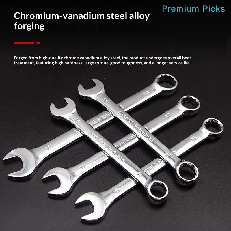 portableMirror Polish Combination Wrench High Carbon Steel Durable Hand Tool for Auto Motorcycle Repair Garage Daily Use