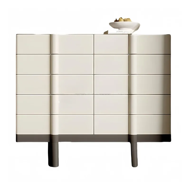 Italian paint dining side cabinet solid wood chest cabinet modern simple living room locker