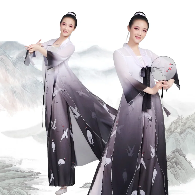 Traditional Chinese Folk Dance Costume for Woman Fan Dance Costumes Lady Yangko Dancer Clothing National Umbrella Dance Outfit