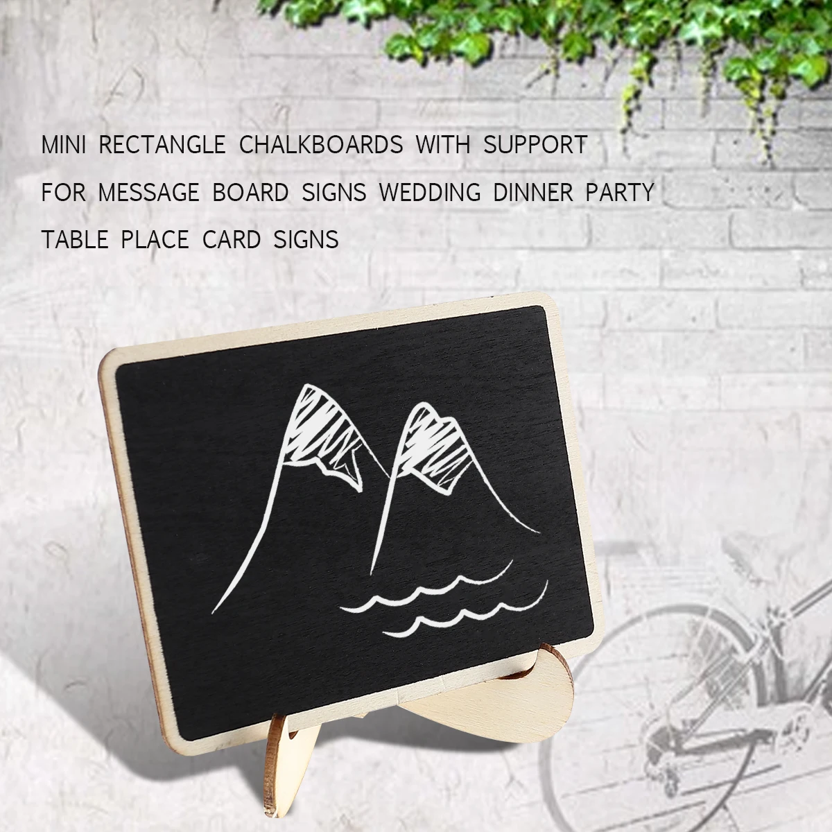 

10pcs Mini Chalkboards Vertical Blackboard Small Hanging Erasable Wood Signs Price Tags Desktop Wedding Party Buffet Labels