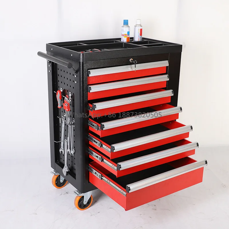 Multi-Function Auto Repair Mobile Tool Box Workshop Drawer Parts Maintenance Tool Cabinet Auto Repair Tool Trolley